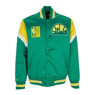 Mitchell & Ness Seattle Supersonics Bomberjack - Heren - Bomber jackets - Groen - S - Polyester - Jassen