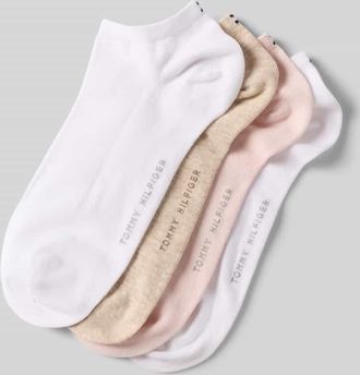 Tommy Hilfiger Sneaker-Socken aus Baumwoll-Mix im 4er-Pack in Weiss, Gr&ouml;&szlig;e 35-38
