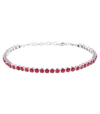 Amina Muaddi Cavigliera modello tennis decorata