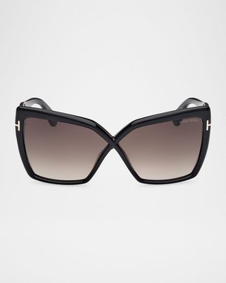 Tom Ford Fiore Acetate Butterfly Sunglasses