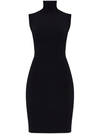 VETEMENTS high-neck fitted minidress - Black
