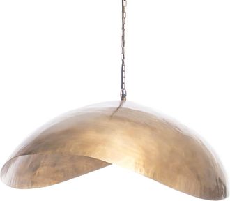 Bazar Bizar L&aacute;mpara colgante de hierro acabado lat&oacute;n 70x100x31 cm