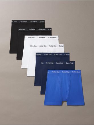 Calvin Klein Mens Cotton Stretch 7-Pack Boxer Brief - Multi - S