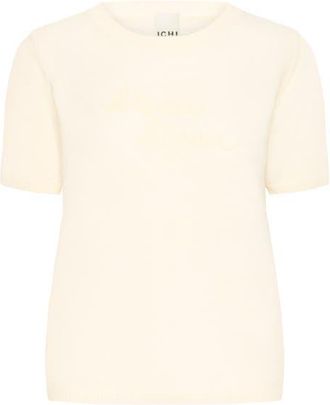 Ichi Ihdamilo Crewneck Knit Top in Birch at Nordstrom, Size Xx-Large