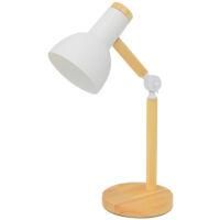 OEM L&aacute;mpara De Mesa Flexogr&aacute;fica Teacher 1xe-27 De Metal Y Madera, Ideal Para Oficina Y Dormitorio, Color Negro, Dise&ntilde;o Moderno Y Elegante, Material: Meta