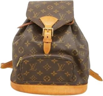 Louis Vuitton Pre-owned Backpacks, female, Brown, Size: ONE SIZE Pre-owned Montsouris MM Backpack