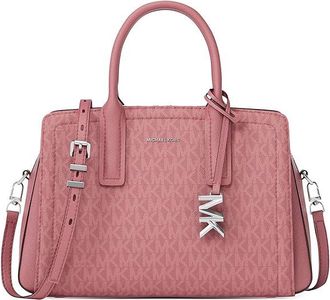 Michael Kors Laila Small Satchel Satchel Womens Handbags Rosewood : SM, Polyester/Twill
