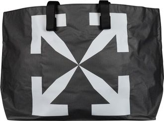 Off-white Gebroken witte shopper zwart
