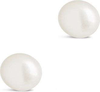 Sterling Forever Silver Pearl Baroque Stud Earrings