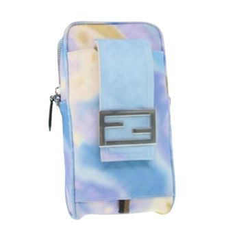 Fendi Pre-owned Cross Body Bags, female, Blue, Size: ONE SIZE Pre-owned Zucca Canvas Shoulder Bag