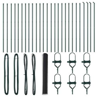 Berkfield Home Hexagon Fence Grey 1.2x50 m Steel in Green