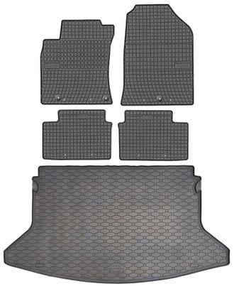 OEM Hyundai I30 Ii Hatchback De 2017 (juego) - Alfombrillas De Goma Para Coche + Alfombrilla Para Maletero