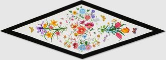 Gucci Printed Silk Twill Diamond Scarf, Black, Silk