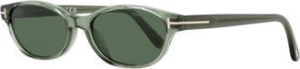 Tom Ford Womens Chloe-02 Oval Sunglasses TF1310 93N Light Green 52mm