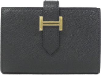 Herm&egrave;s Black Wallet (Bi-Fold) (Pre-Owned)