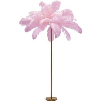 Kare Design L&aacute;mpara de pie plumas rosa 165cm