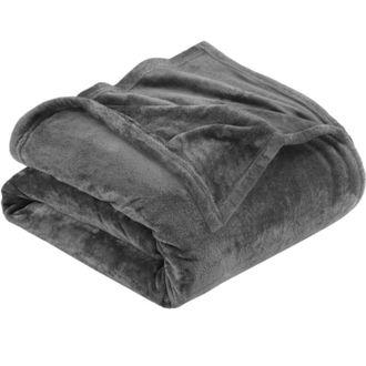 OEM Manta De Franela De Terciopelo Suave, Gris Oscuro, De 70x100 Cm - Manta De Microfibra Ligera, Antiest&aacute;tica Y Mullida Para Sof&aacute;/cama
