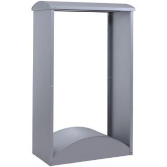 Hhg Almac&eacute;n Para Le&ntilde;a Hhg-769, Estanter&iacute;a Para Le&ntilde;a/le&ntilde;a Para Chimenea Almac&eacute;n Para Madera Cobertizo Para Madera Exterior Metal 160 X 98 X 50 Cm, Antracit