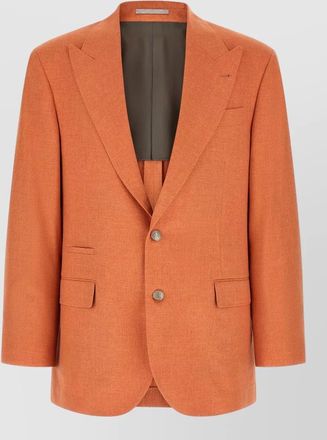 Brunello Cucinelli moulin&eacute; canvas blazer