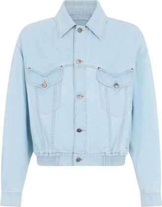 Versace Coats - Heren - Spijkerjassen - Blauw - XL - Jassen