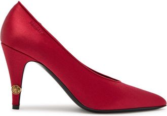 Versace Decollete 90 Satin Pumps - Red
