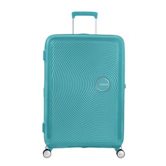 American Tourister Heldere Blauwe Uitbreidbare Trolley (4 Wielen) - unisex - Grote koffers - Blauw - ONE Size - Koffers