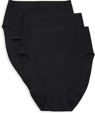 Chantelle Soft Stretch High Cut Brief 3-Pack Womens Underwear Black, Cotton/Polyamide