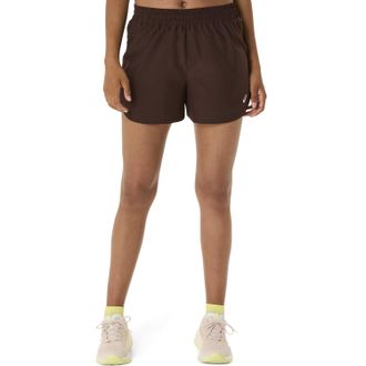 Asics Laufshorts ASICS NAGINO RUN ADJUSTABLE 4IN SHORT, Damen, Gr. XL (46/48), N-Gr, braun (coffee), Obermaterial: 100% Polyester, Hosen Laufshorts