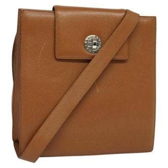 Bulgari Tweedehands leren schoudertassen - Dames - Vintage Schoudertas - Bruin - ONE Size - Leer - Vintage