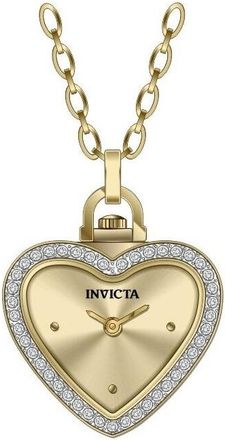 Invicta Mini Angel Quartz Crystal Gold Dial Ladies Watch 49938