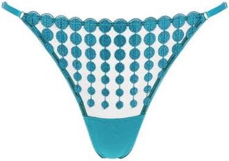 Huit Deco dots Lace Thong in Turquoise at Nordstrom, Size X-Small