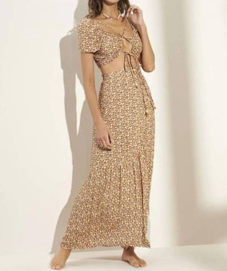 Maaji Radiant Crop Top In Natural Meadow Autumn