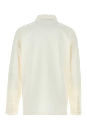 Gucci Mens White Stretch Piquet Shirt Exterior: Cotton Elastane Camicie