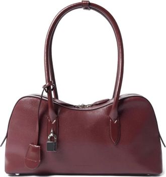 Stella McCartney Bordeaux Rode Handtas met Hangslot Detail - Dames - Handtassen - Rood - ONE Size - Tassen