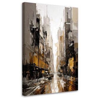 Artgeist Quadro Su Tela, Citt&agrave; Vicolo Moderno Beige Riflesso - 80x120