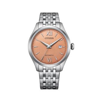 Citizen Mechanical Automatic Orange Dial Mens Watch NJ0240-55X