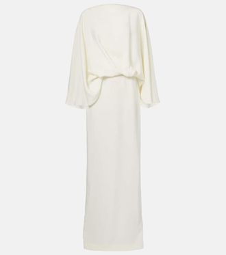 Taller Marmo Maddalena draped crêpe cady gown