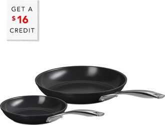 LE CREUSET 2Pc Fry Pan Set With $16 Credit