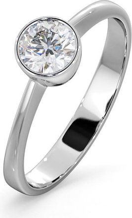 The Diamond Store Diamond Engagement Ring - Round Emily 0.50CT 18K White Gold