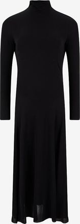 Alaia Langes Kleid aus Jersey mit Stehkragen Coeur
