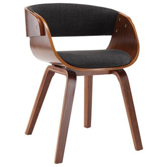 vidaXL Vidaxl - Silla De Comedor Madera Curvada Y Tela Gris