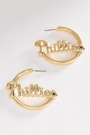 BaubleBar Phillies Nameplate Hoops