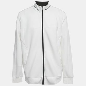 HUGO BOSS Boss By Hugo Boss White Jersey Zip-Up Skaz 1 Jacket