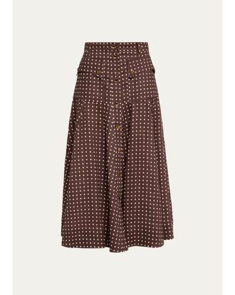 Zimmermann Cargo Linen Midi Skirt