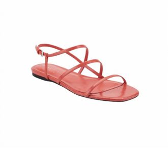 Marc Fisher Womens Elysha Strappy Flat Sandals In Medium Red