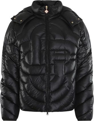 Casablanca Monogram Gewatteerde Nylon Puffer Jacket - Heren - Gewatteerde jassen - Zwart - L - Nylon - Jassen