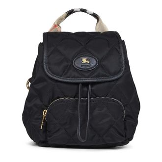 Burberry Mini Horseshoe Quilted Nylon Backpack - female - Burberry - Backpacks - Black - ONE SIZE - Bags
