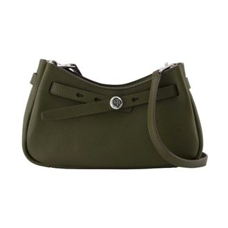 Tory Burch Tassen, Dames, Groen, ONE Size, Leer, Romy Ritssluiting Crossbody Tas