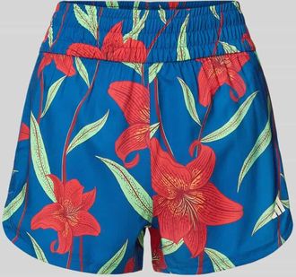 adidas Regular Fit Shorts mit Allover-Muster in Blau, Gr&ouml;&szlig;e XL