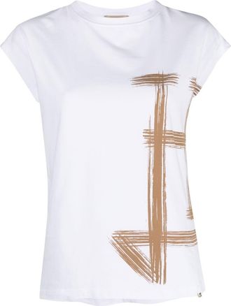 Herno logo-print sleeveless top - women - Spandex/Elastane/Cotton - 48 - White